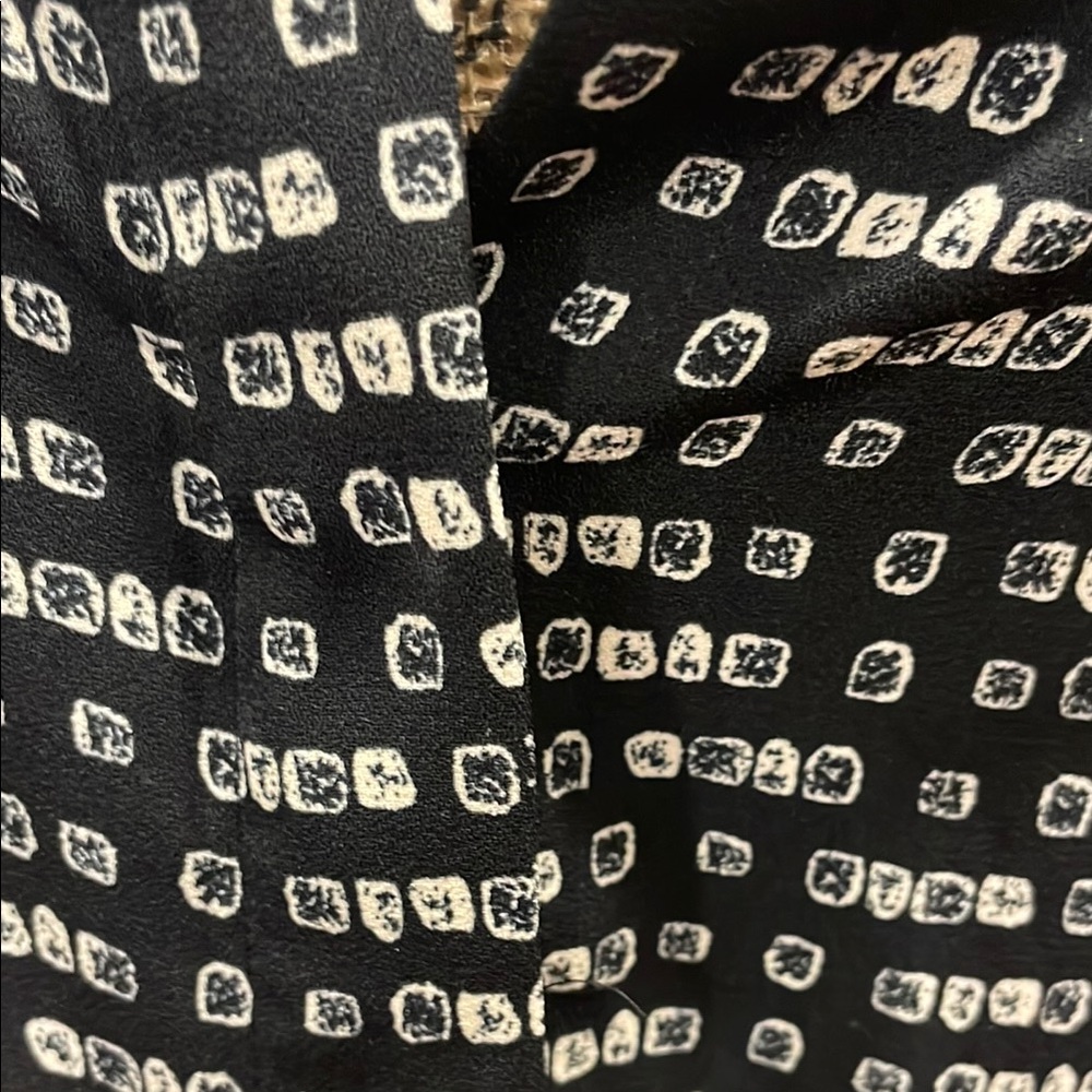 Black and cream print Women's shirt Dress - Picture 5 of 8